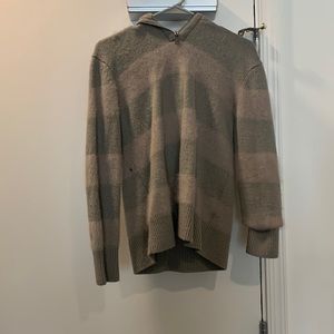 Helmut Lang Fuzzy Striped Knit Hoodie